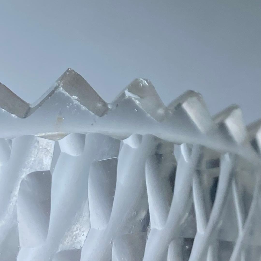 専用江戸後〜明治初期 ギヤマン手彫切子ハンドカット皿 10客 共箱直径