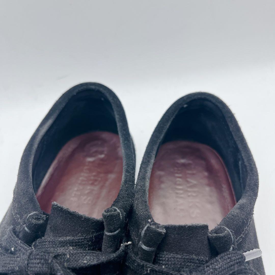 訳アリ❗️定番 クラークス ワラビー モカシンシューズ 黒 スエード 26.5cm