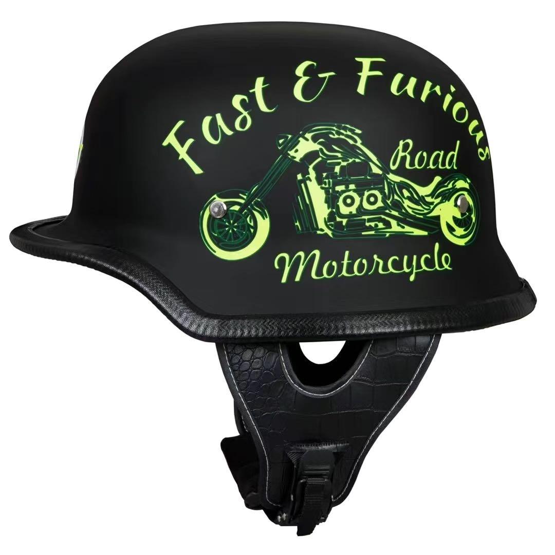 マットブラック ハーフヘルメット 艶消し黒 半キャップ 半ヘル カッコ