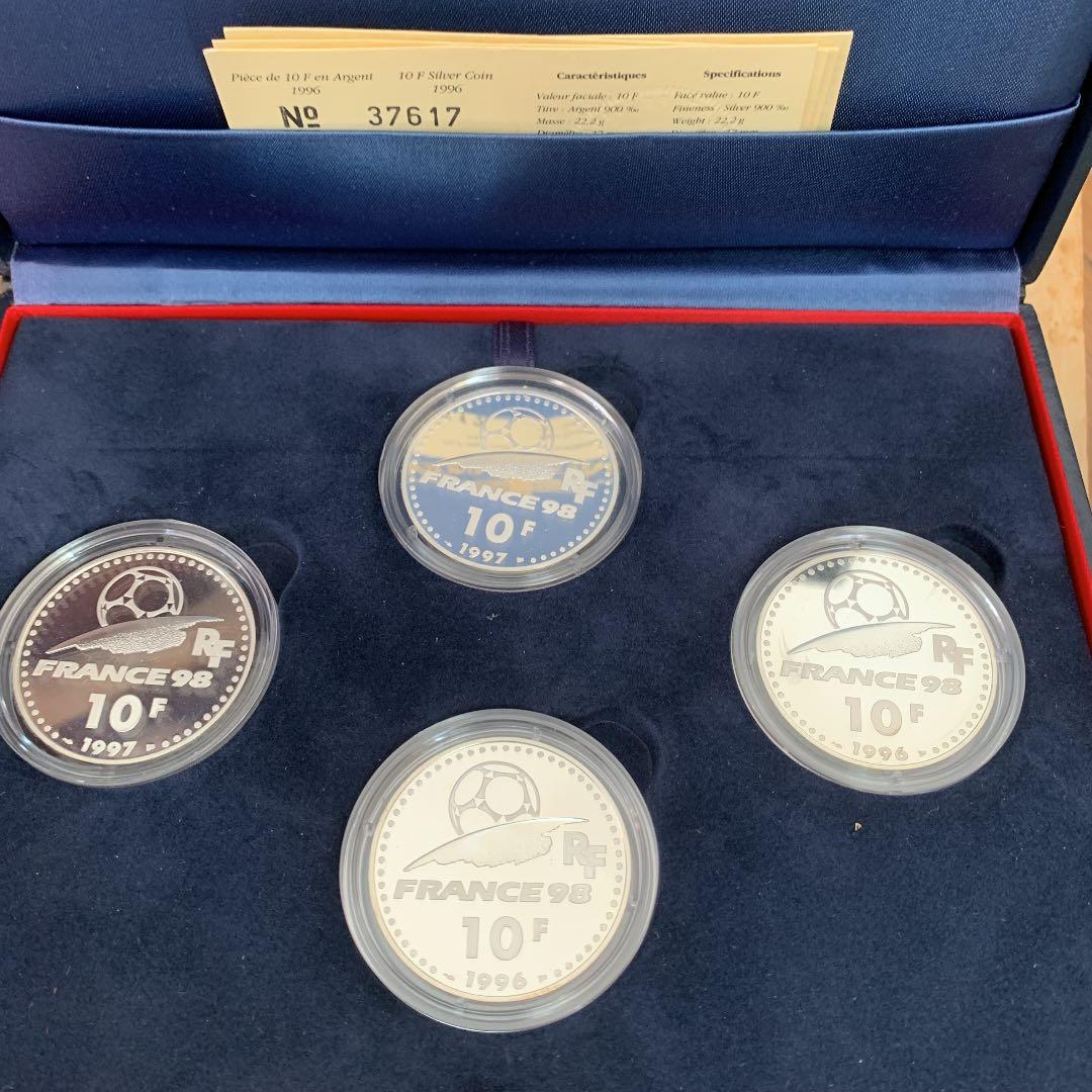 1998フランスワールドカップ公式記念コイン銀貨4種セット - メルカリ