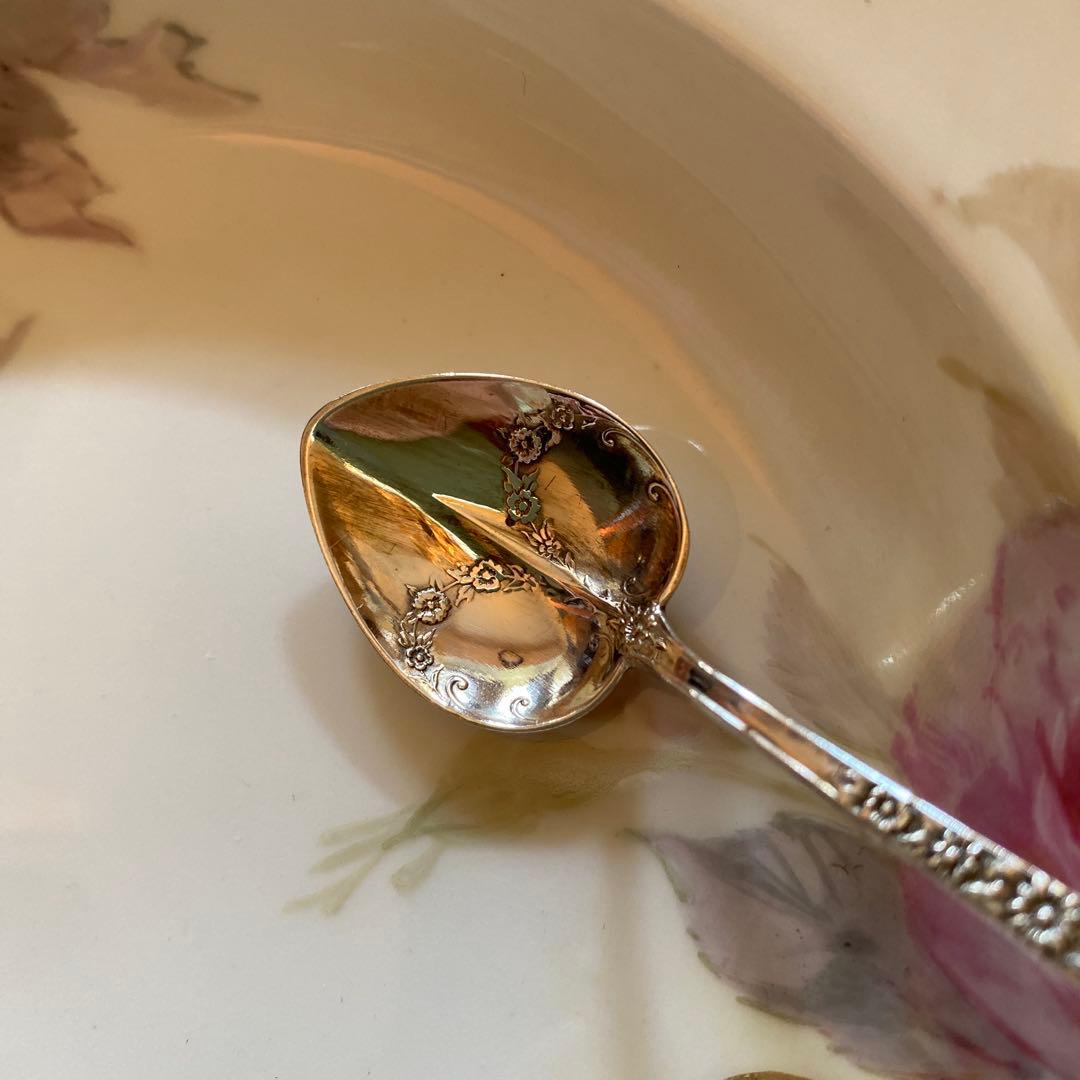 米国】純銀 スターリングシルバー／スプーン 3本