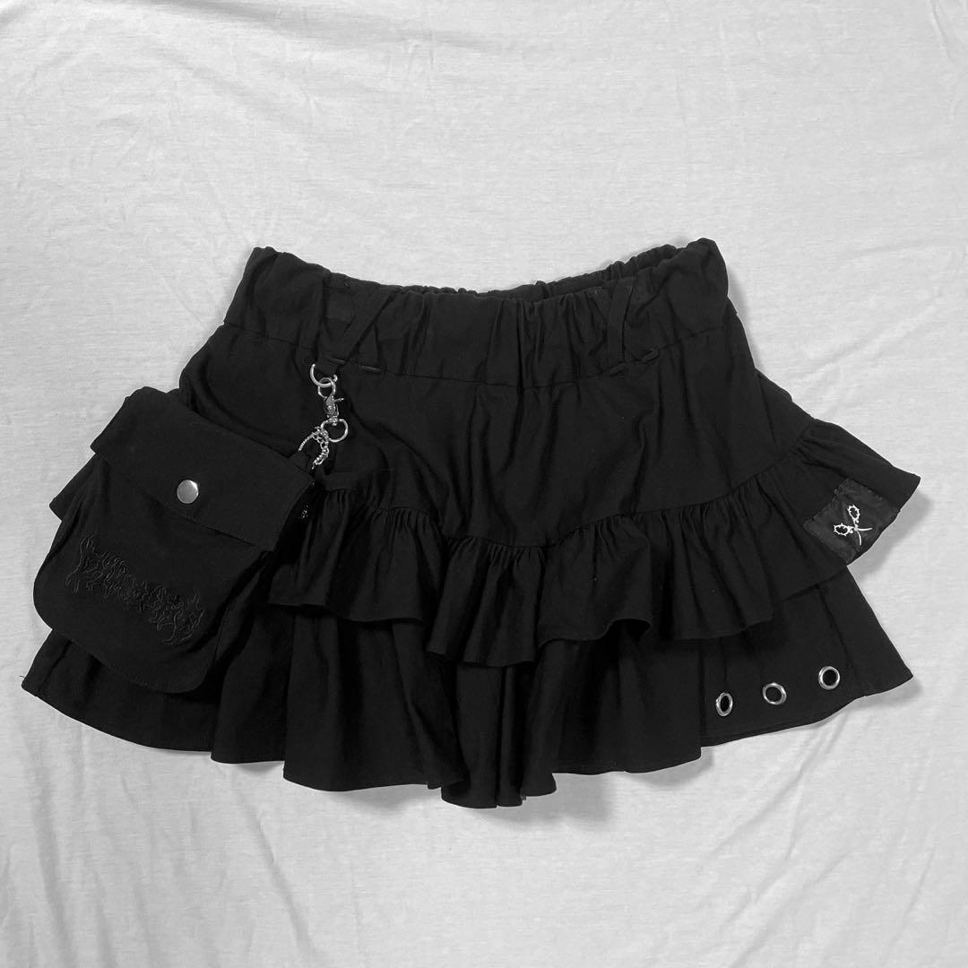 ♥DimMoire ディムモアール PUNK フリル ミニスカート ブラック