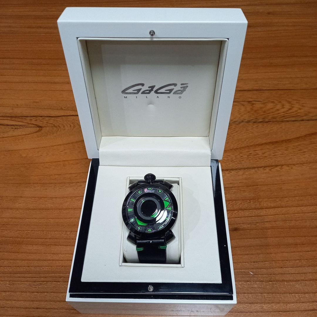ガガミラノ 腕時計マヌアーレ48㎜【ミステリーユース】 ブラック/グリーン 楽天市場】ガガミラノ マヌアーレ48 時計 6050 限定 クロノグラフ 電池