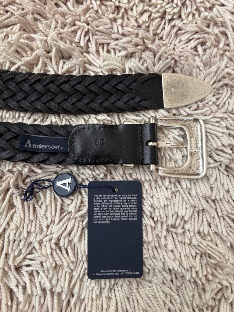 Andersons アンダーソンズ メッシュスエードレザーベルト/プンターレ
