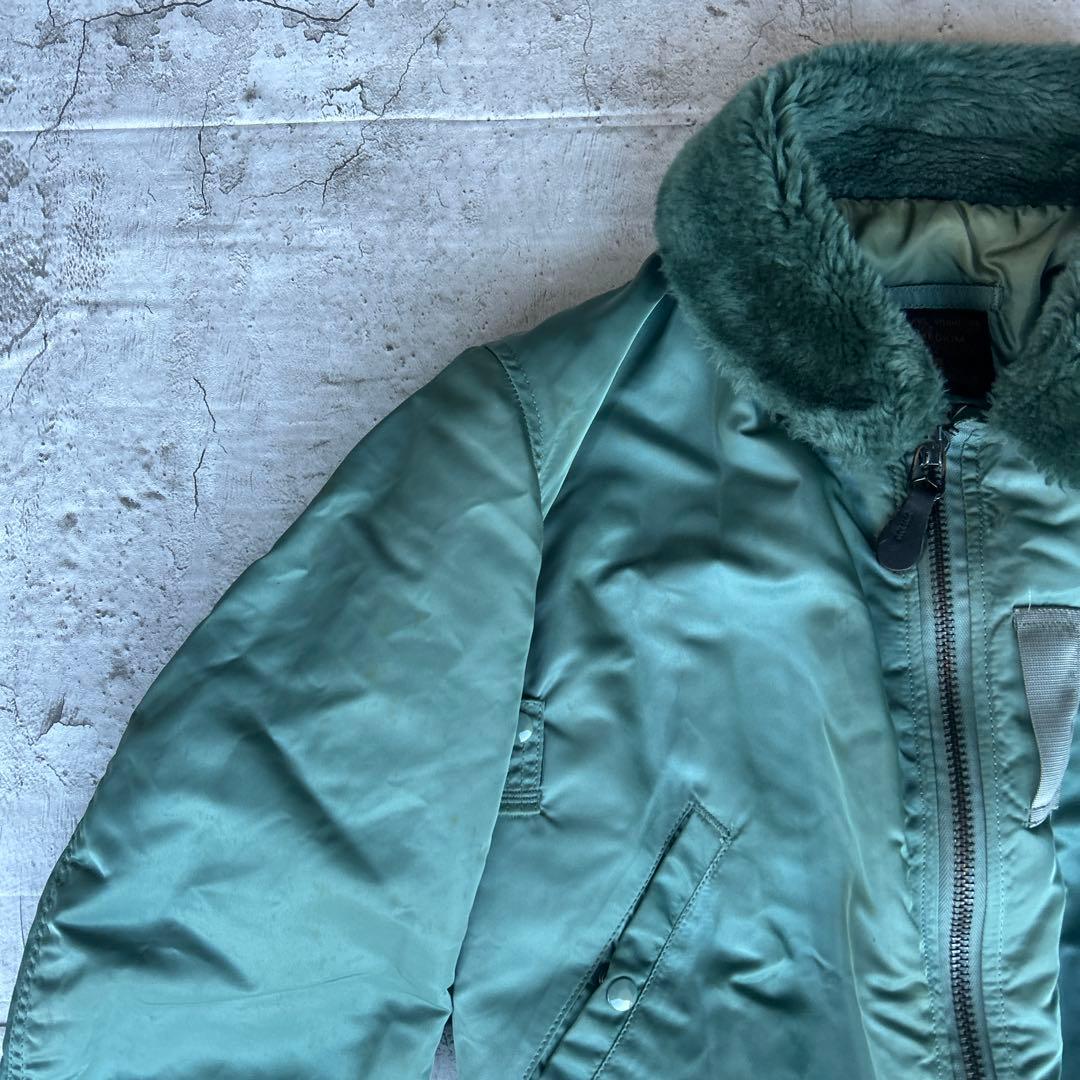 90s ALPHA B-15D 50s復刻 USA製 フライトジャケット M オン