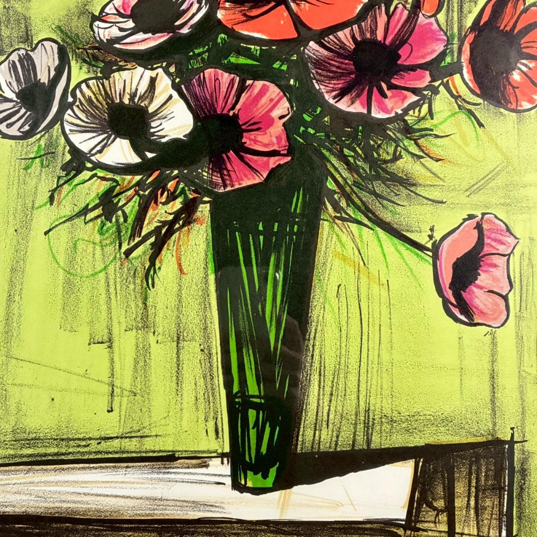 美品 ベルナール・ビュッフェ「アネモネ」リトグラフ・ソルリエ版 大作