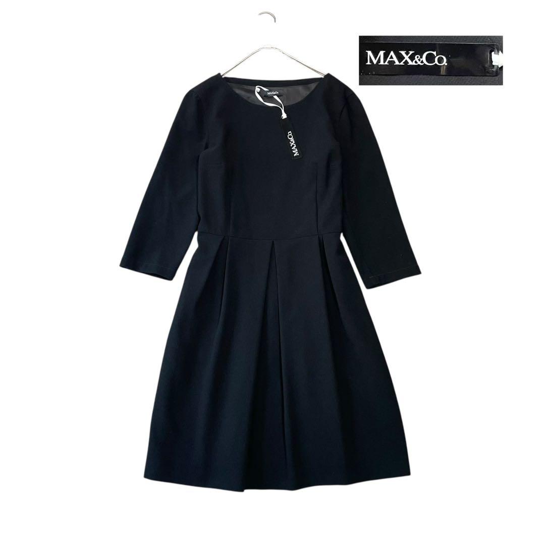 タグ付✨ Max&Co. フレアワンピース 44 大きいサイズ ブラック 洗える Formaless Black®(フォーマレス ブラック®)】< 自宅で洗える/選べる