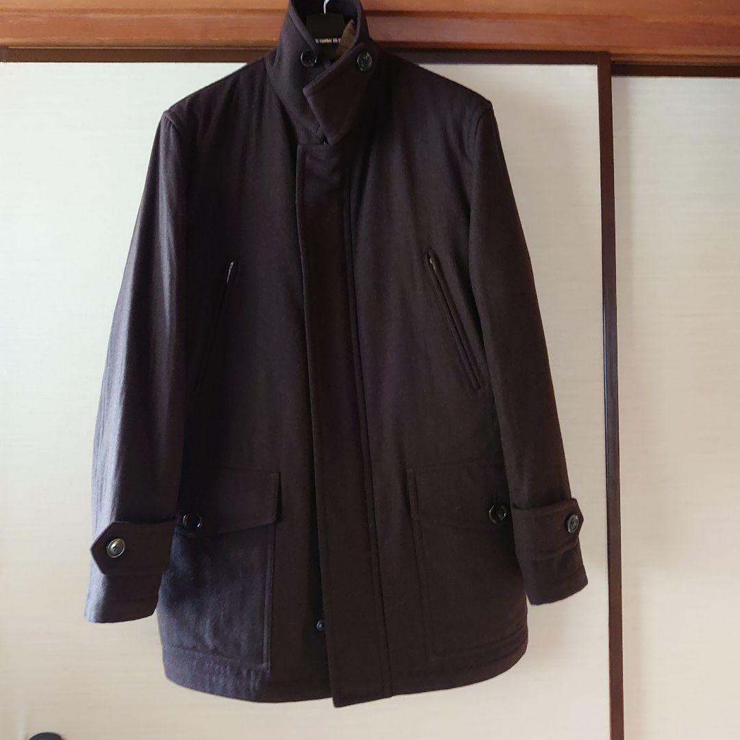 バーバリー　ダークブラウン キルティングインナー付きメンズミドルコート ミッドレングス カシミア トレンチコート (ブラック) - メンズ, ピュア