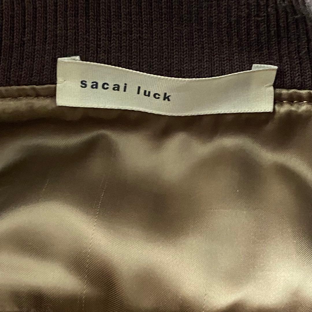 サカイラック sacai luck スタジャン 袖レザー Aライン ロングの通販は