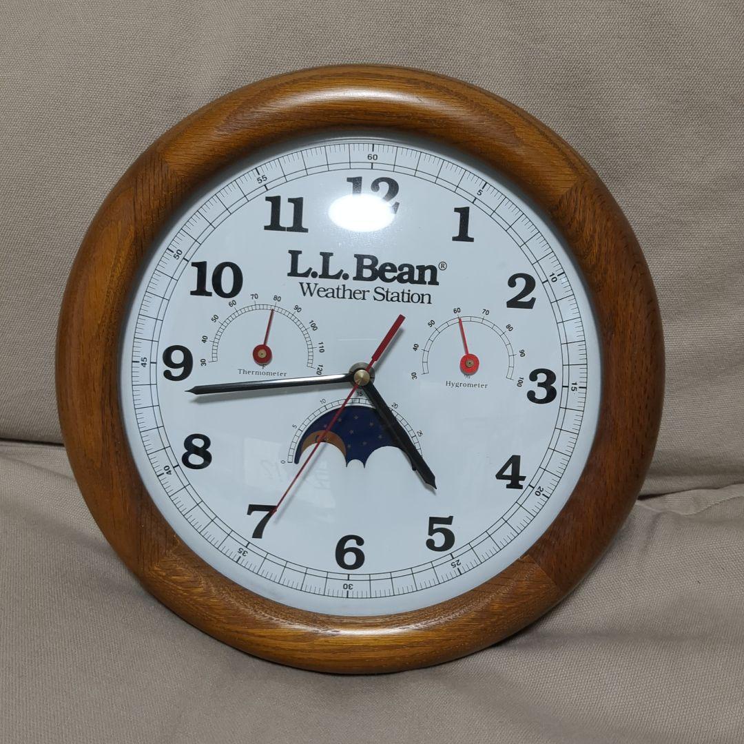 L.L. Bean 説明書付き 壁掛け 時計 weather station - メルカリ