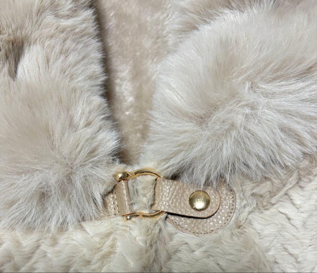 ISHIKAWA-LABO（イシカワラボ）ファー付きポンチョ 【タグ付き