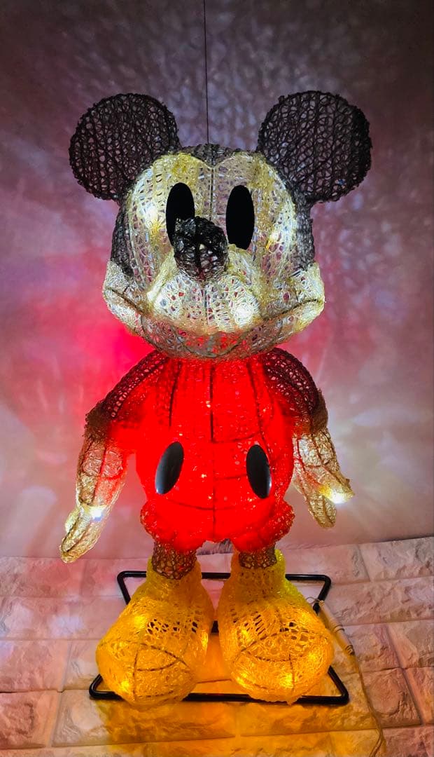 BIG ミッキーマウス 3Dモチーフ LED イルミネーション LEDテーブルアイスクリスタルライト ミッキーマウス/ディズニー