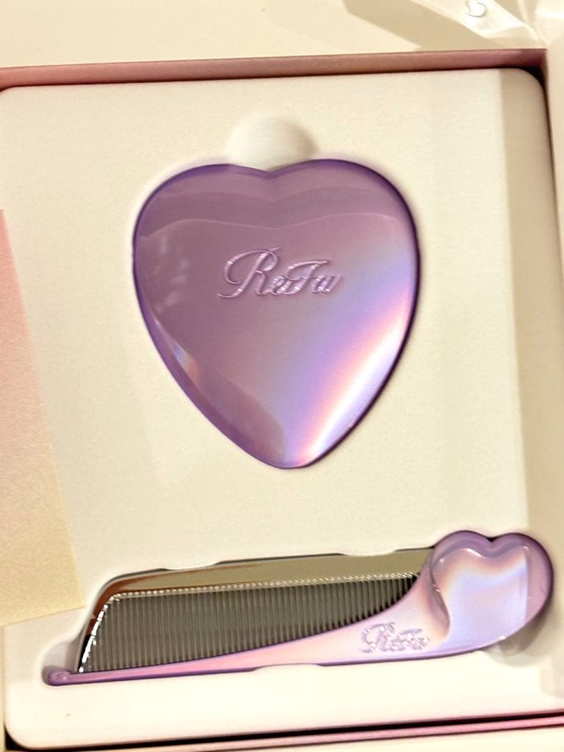 【会員限定色】ReFa ハート型ミラー＆コームセット シックで上質なデザインのコーム、ミラーを3点セットにした ReFa