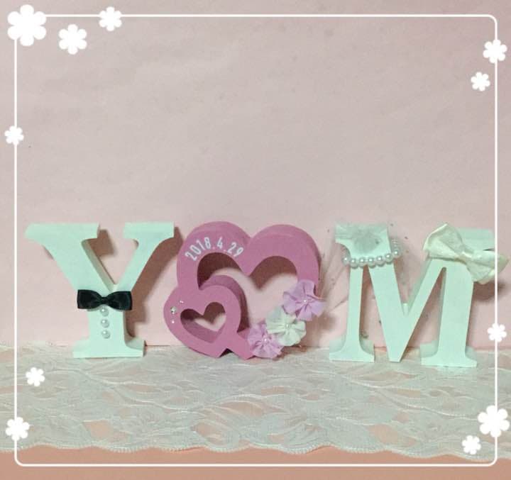 ぱびもか様確認用♡ウエディングバージョン・イニシャルオブジェ バナナ様確認用♡ウエディングバージョン・イニシャルオブジェ あさ様