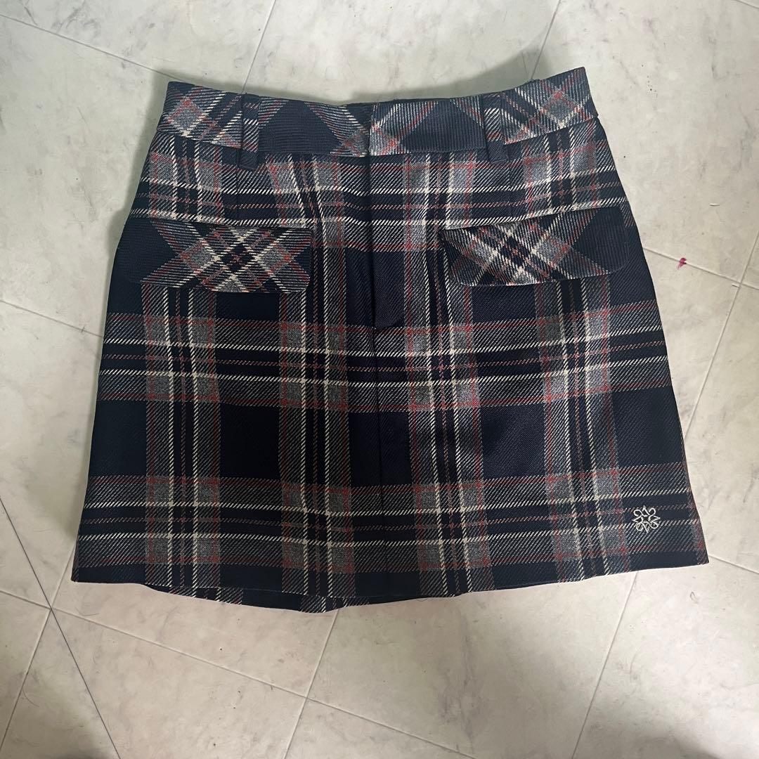 StANDREWS☆チェックスカート【即日発送】 THREE FIFTY STANDARD Peter MacArthur ブラウンチェックのプリーツ