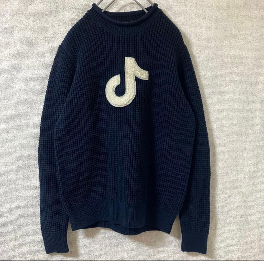 L.L.Bean TikTokロゴ ネイビーセーター