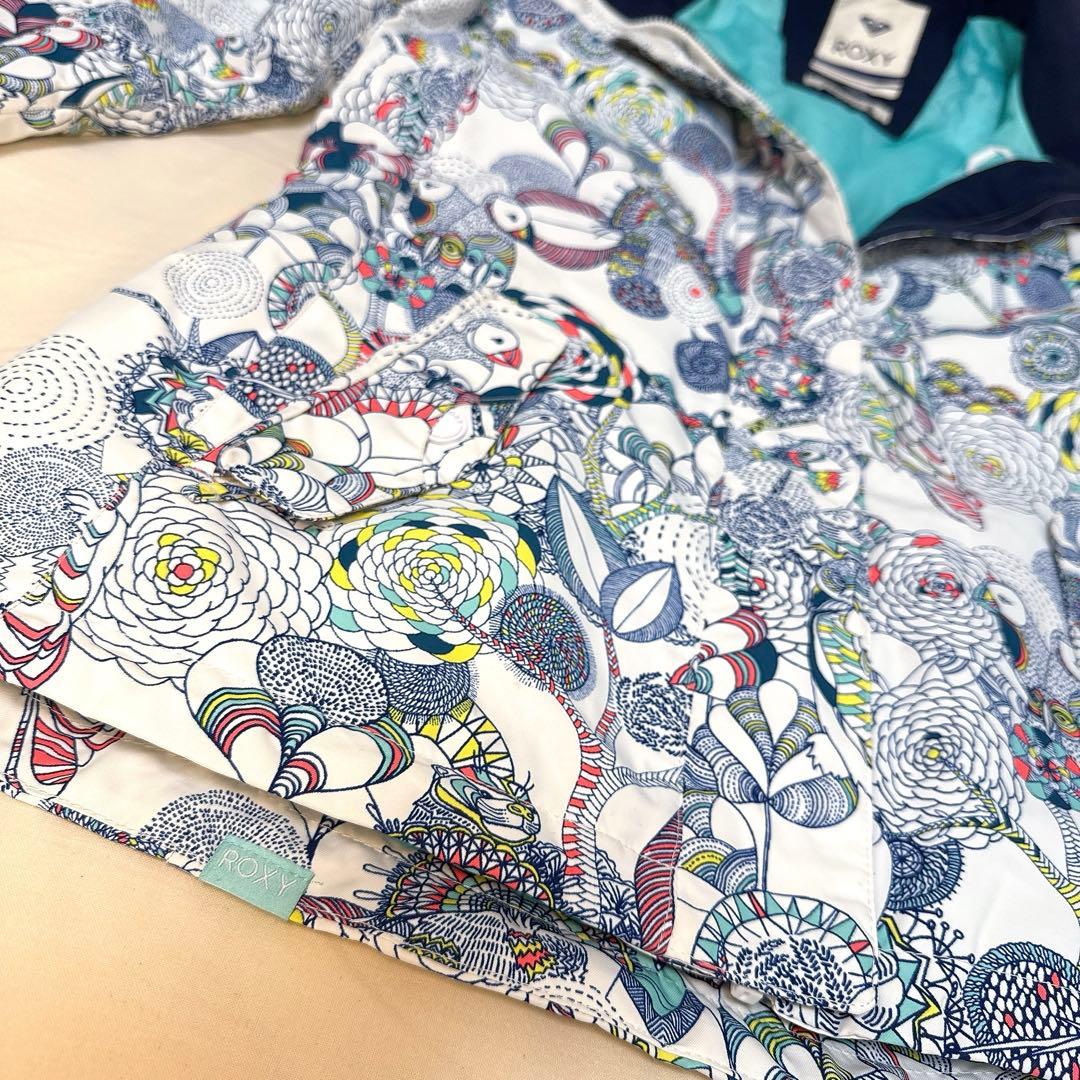 ROXY スノーボードジャケット 花柄 鳥柄 Lサイズ - メルカリ