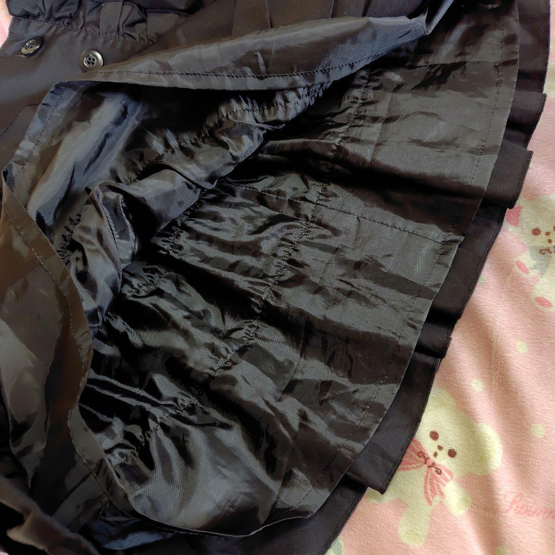 美品ピースナウPIECENOW黒色メイド風フリルミニスカートゴスロリ