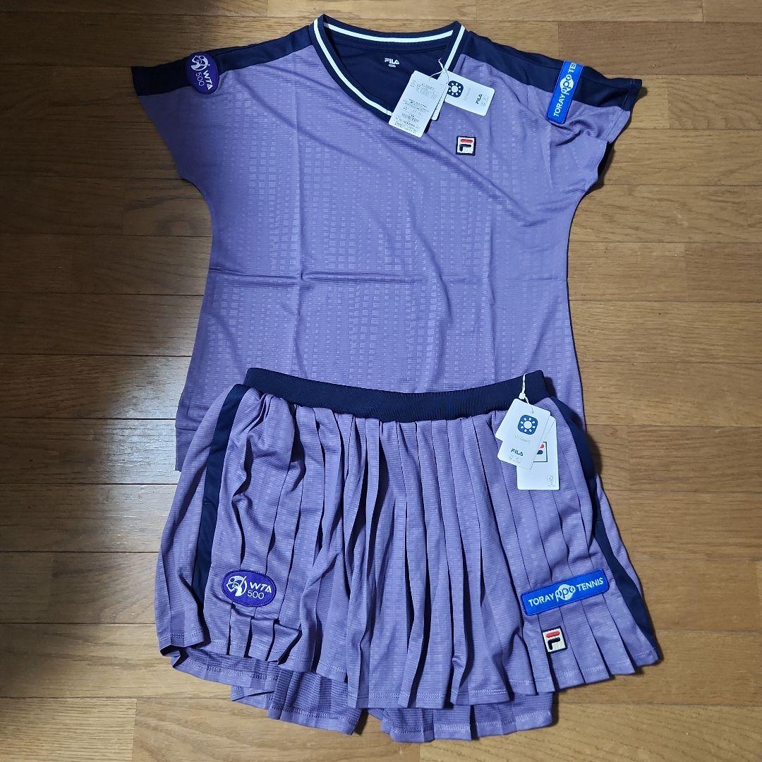 FILA テニスウェア 紫 Lサイズ上下　インナーつき FILA テニスウェア 紫 Lサイズ上下 インナーつき FILA テニスウェア 紫