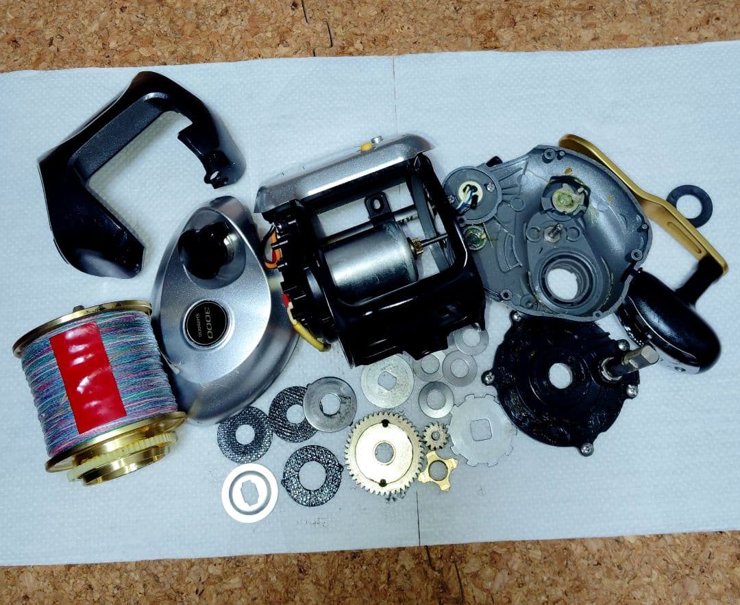 シマノ 電動リール 電動丸 15プレミオ3000 オーバーホールメンテナンス