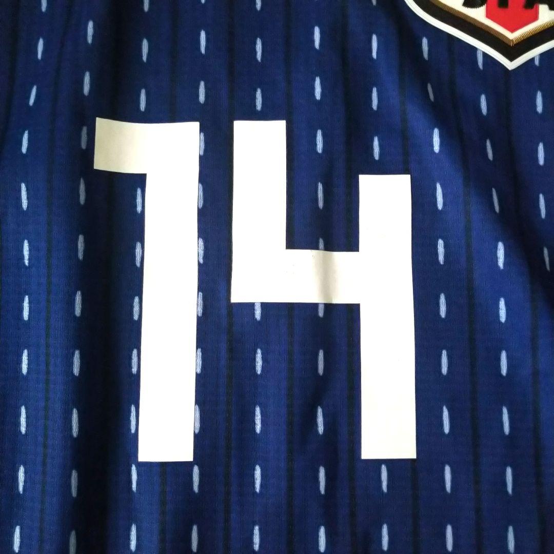adidas なでしこジャパン 日本代表 サッカーシャツ 14 紺 M