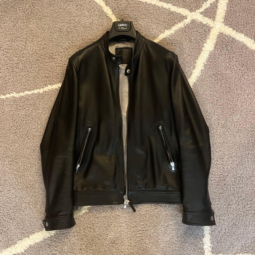 最終値下げ　極美品　EMMETI レザージャケット　MASSIMO 48 EMMETI（エンメティ） 春秋冬 マッシモ ラムナッパ チェラータ