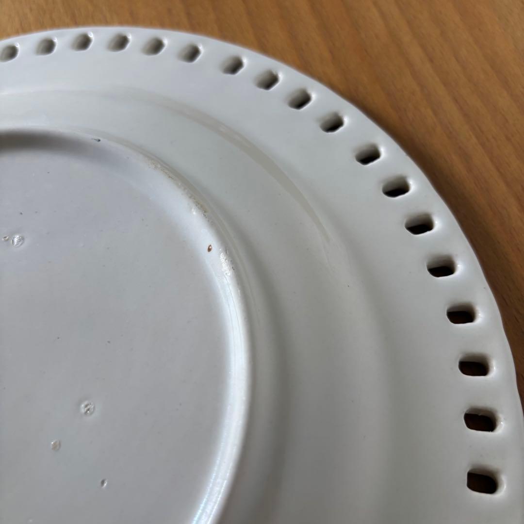 ②リュネヴィル ディナープレート パニエ皿 薔薇 バラ 縁レース