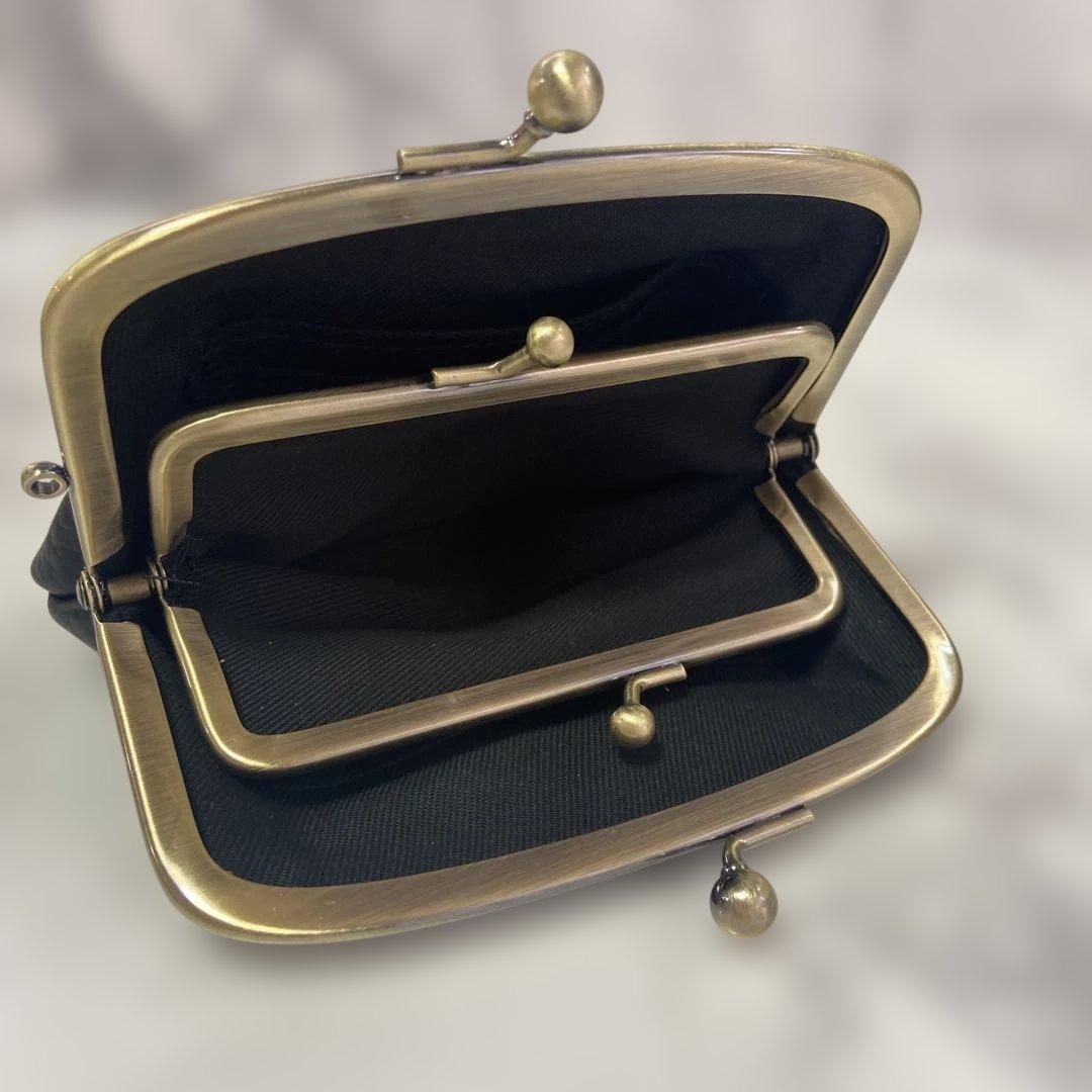 ハンドメイド 本革親子がま口財布(カードポケット各2段付) - メルカリ