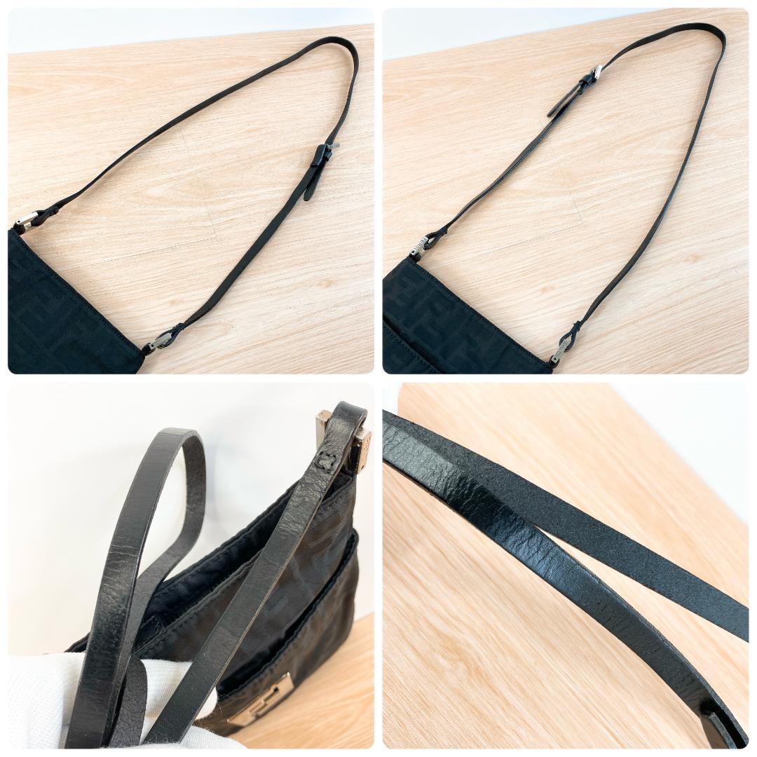 フェンディ ショルダーバッグ サコッシュ ロゴプレート ズッカ柄