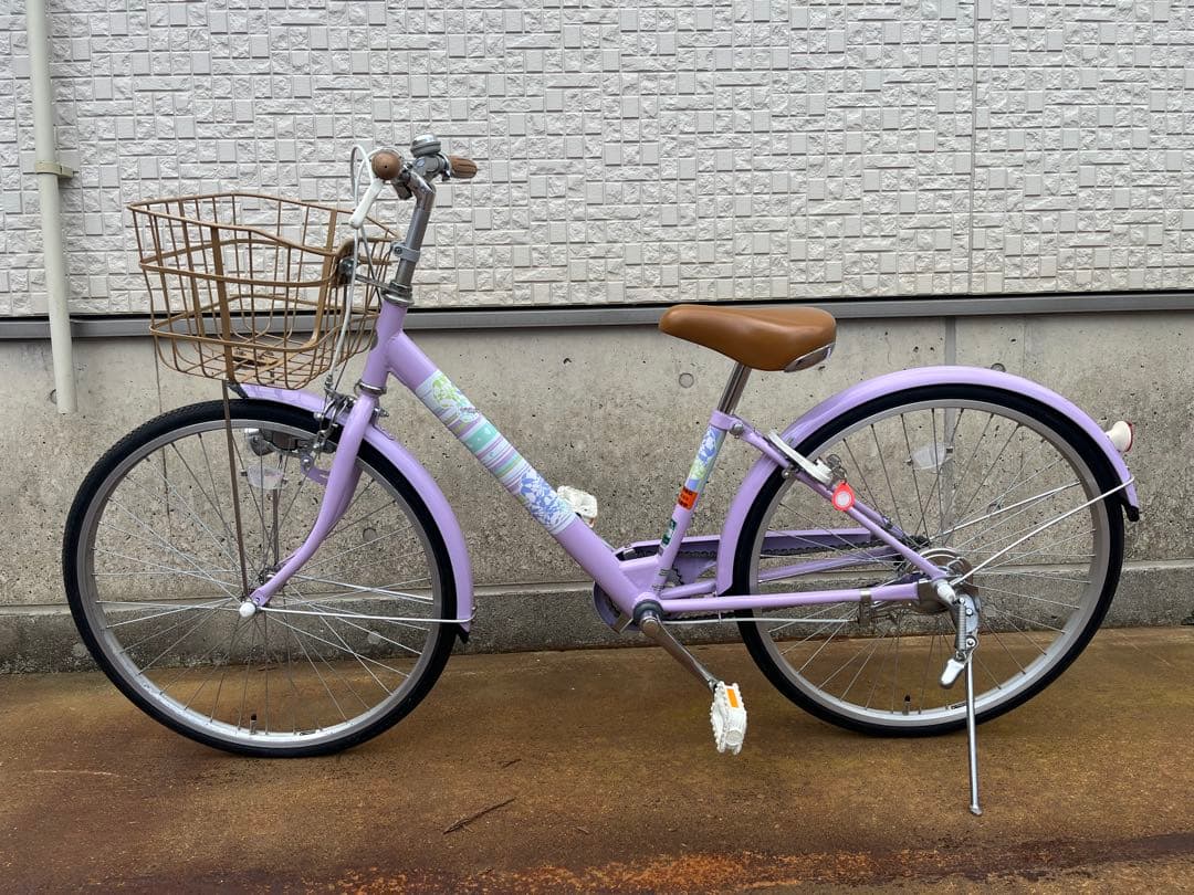 【山形県】ブリヂストン　24インチ　子供用自転車 ラベンダー色 山形県】ブリヂストン 24インチ 子供用自転車 ラベンダー色 山形県