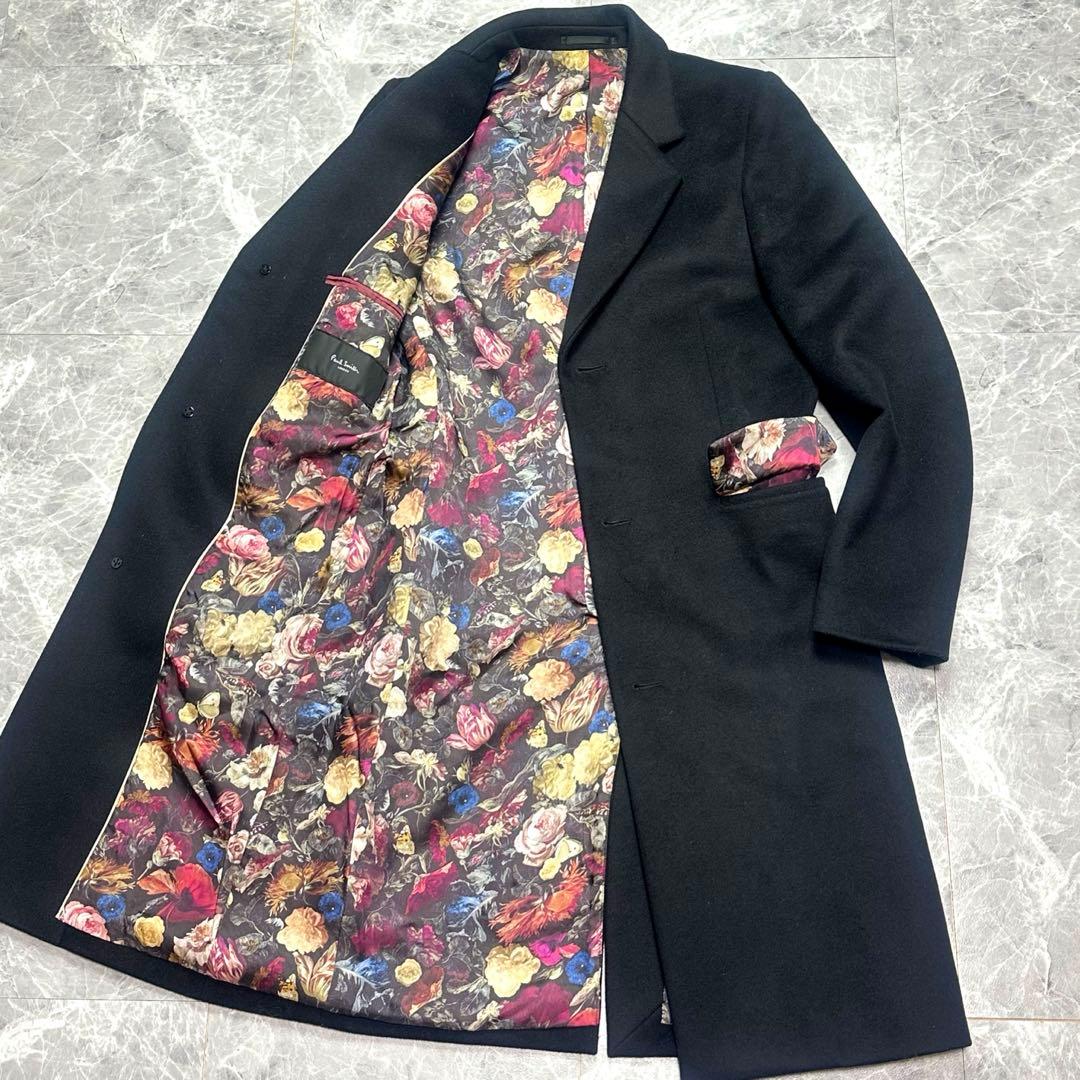 美品】ポールスミス黒チェスターコート