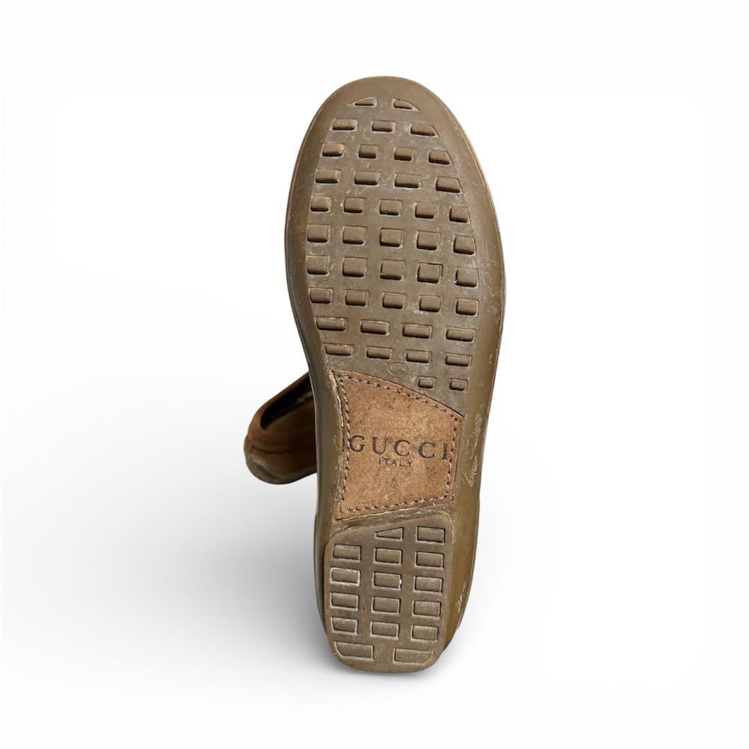 GUCCI ブラウン スエード ホースビット ローファー 美品 - メルカリ