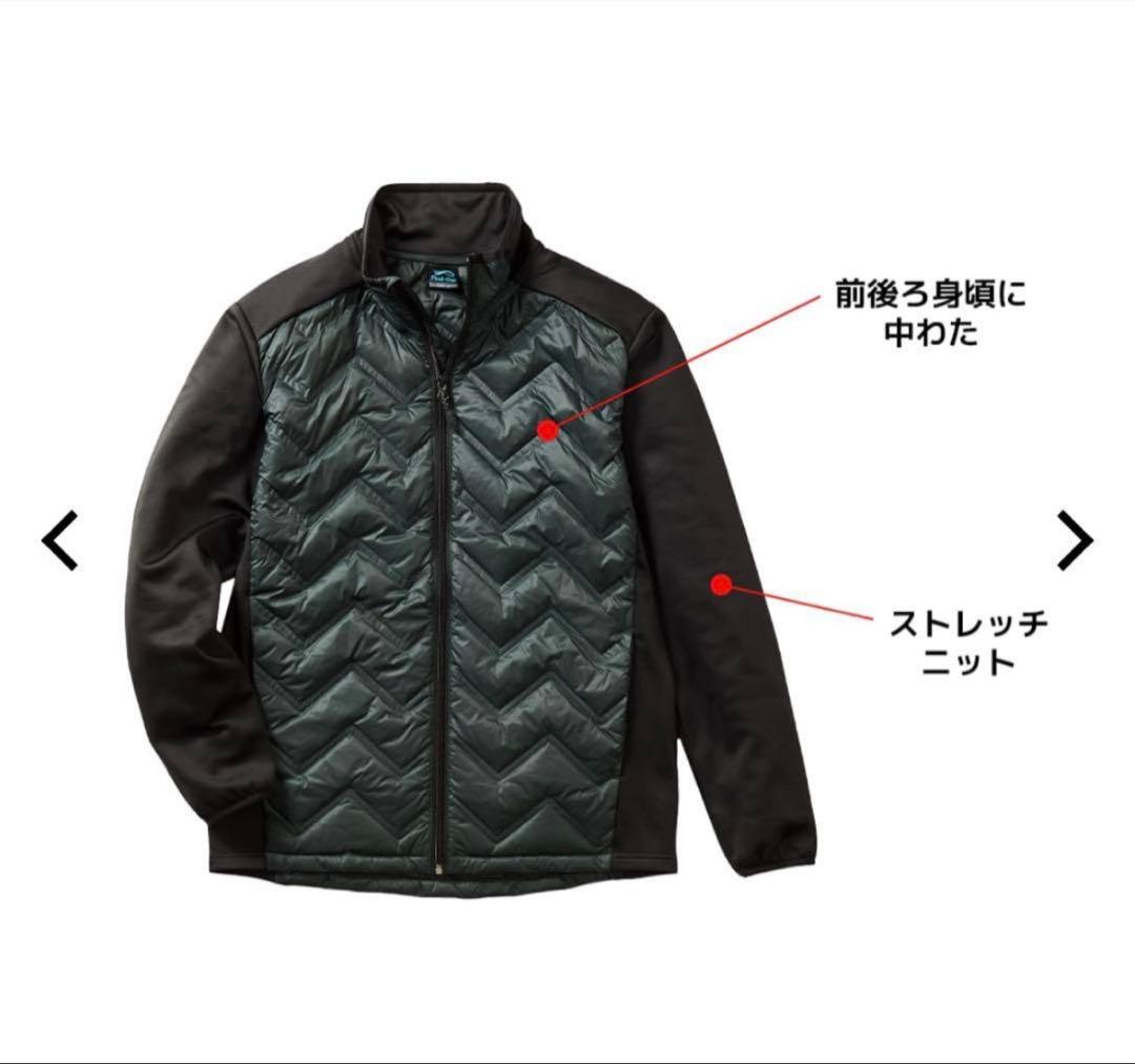 新品】ワークマン MIXダウンクロスシールドジャケット L グリーン