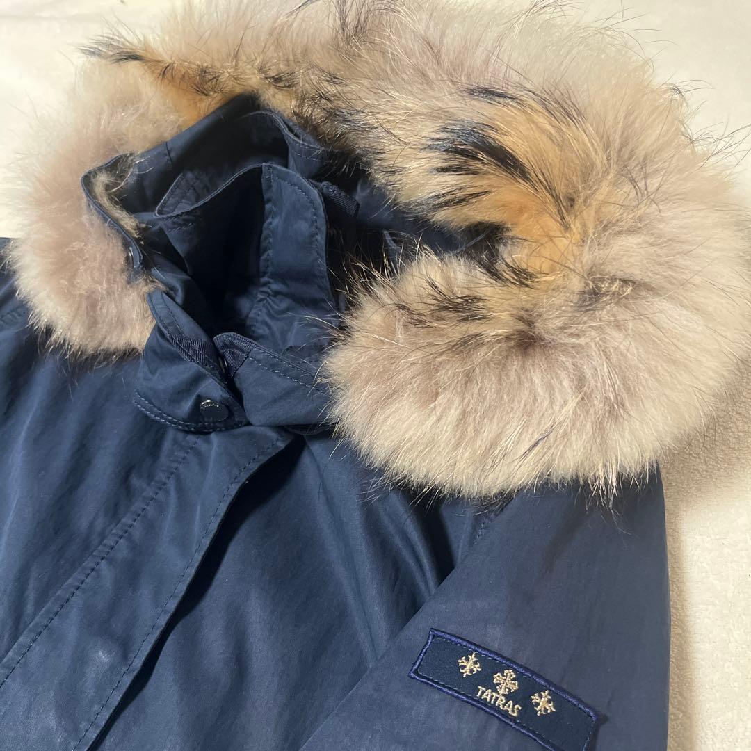 TATRAS ☆ネイビー フード付きモッズコート - ジャケット・アウター