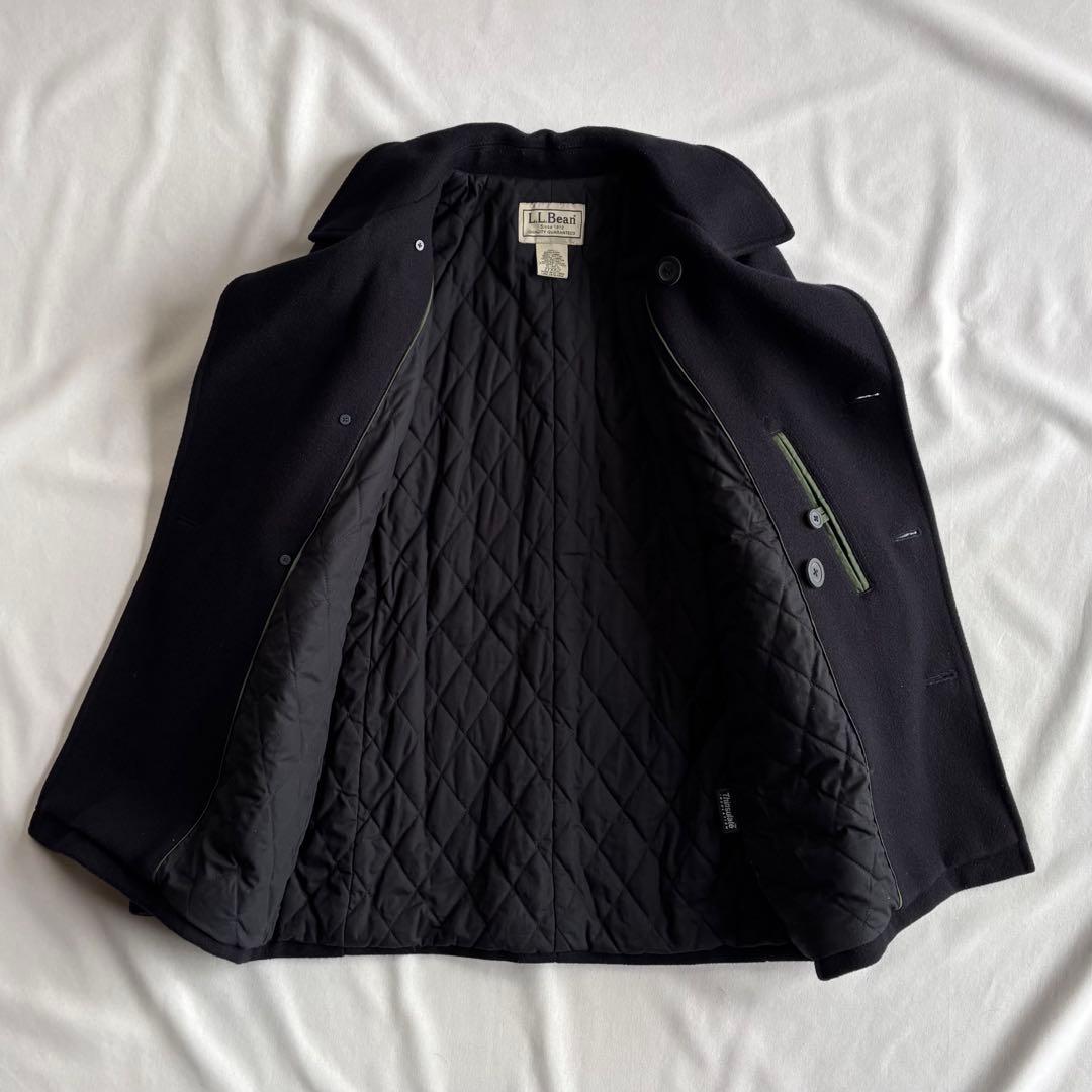 ジャケット・アウター 90s L.L.Bean melton wool pea coat NVY