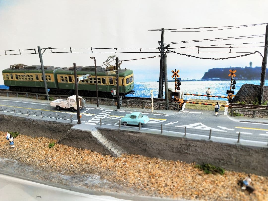 Nゲージ・ジオラマ展示台【江ノ電・鎌倉高校前踏切】 ※お値下げ中
