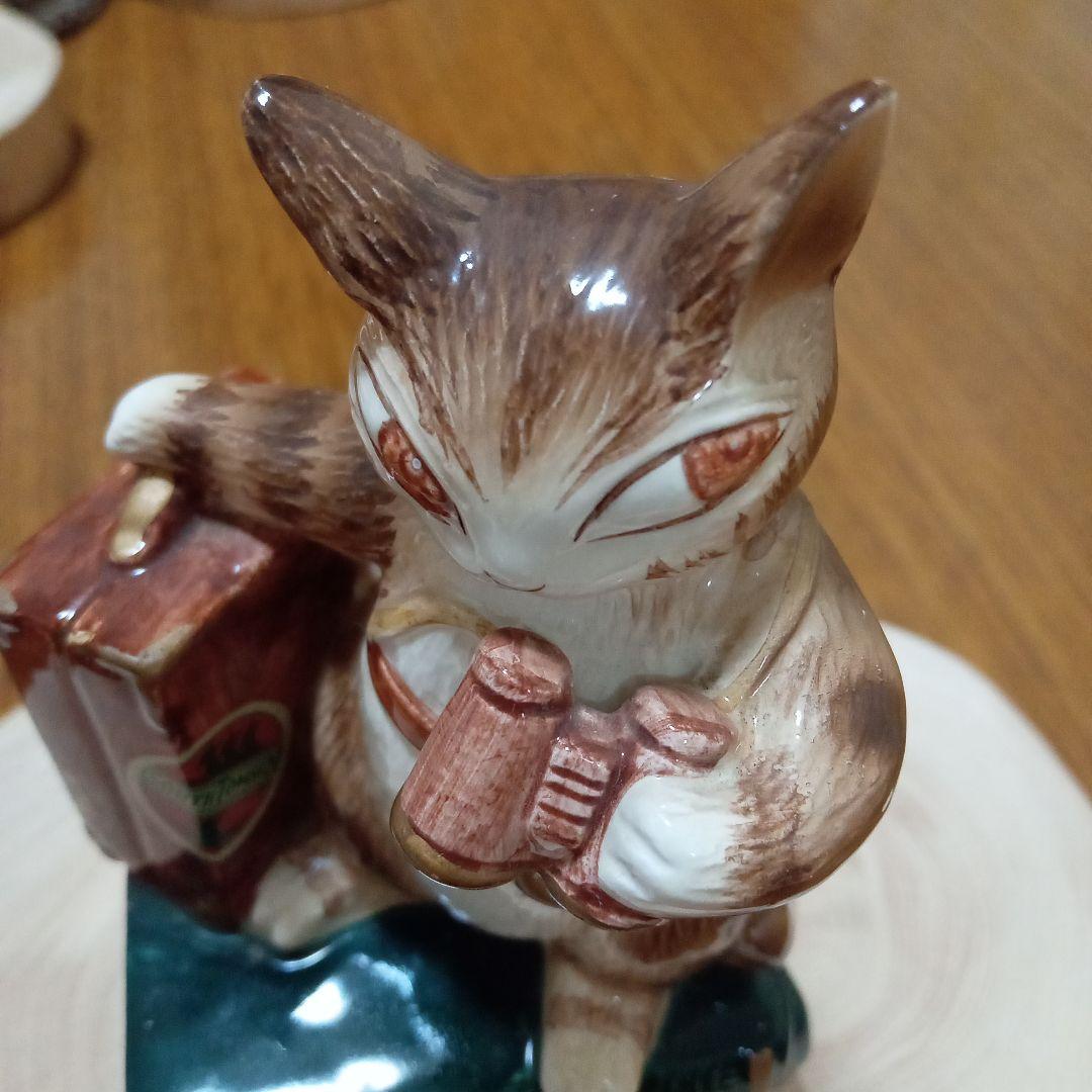 ☆美品☆わちふぃーるどダヤン オルゴール 陶器製 〜80日間世界一周