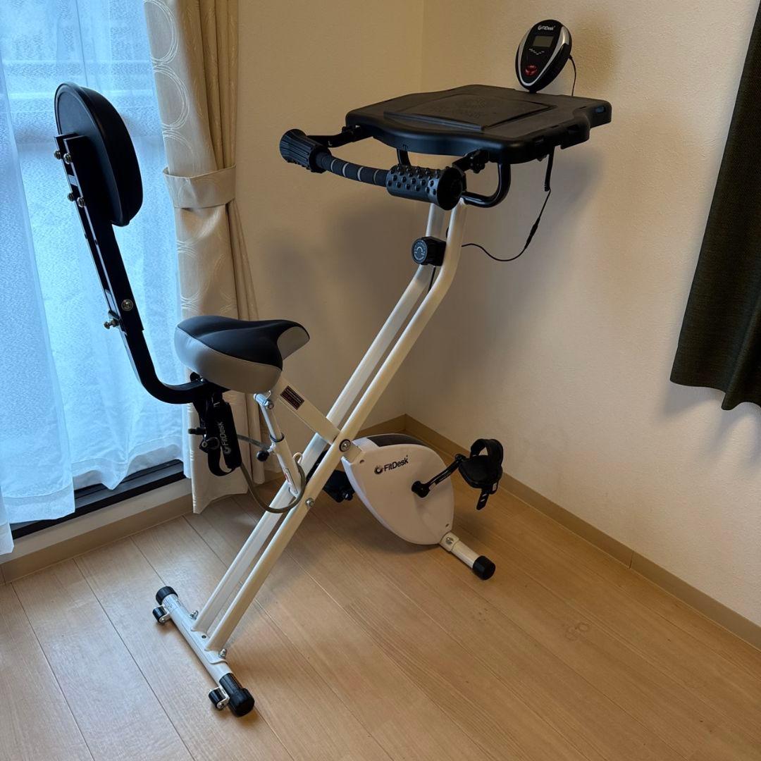 三廻部@プロフ確認推奨専用 FitDesk エクササイズバイク テーブル付き ワークしながらエクササイズ。昇降デスク付フィットネスバイク