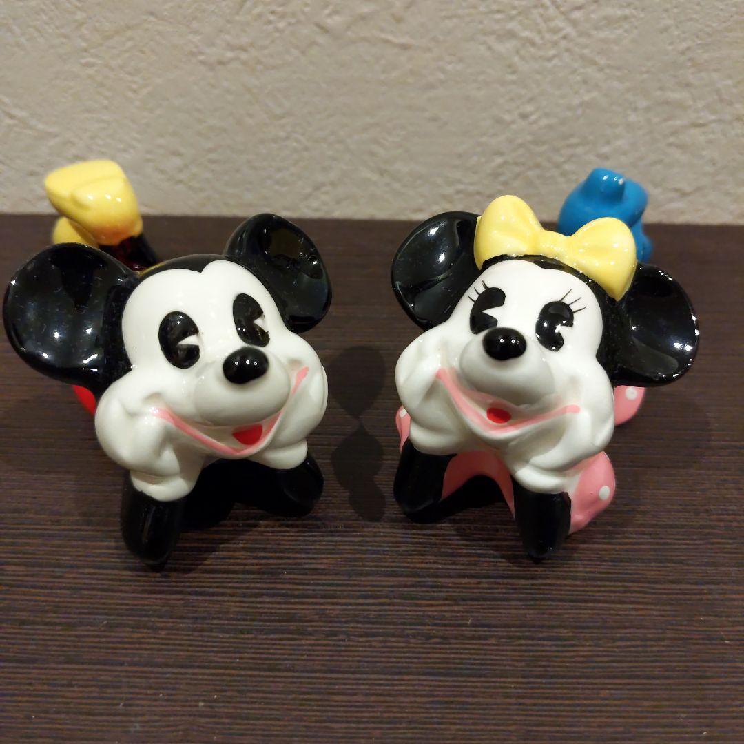 東京ディズニーランド アンティーク 置物 ミッキー ミニー 陶器 レトロ