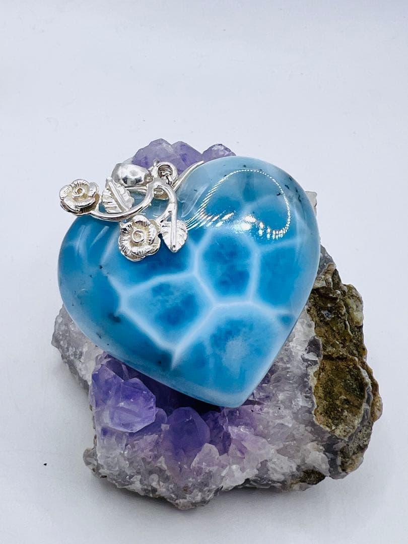 はちです。高品質ラリマーペンダントトップ 特別価格/高品質]ラリマーペンダントトップ（シルバー925） - 埼玉県