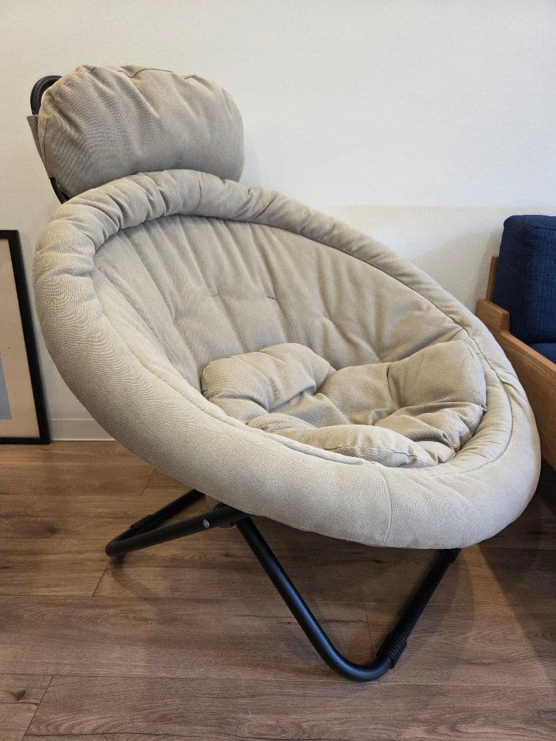 ひなたライフ 2way フォールディングチェア カーキグレー hinata life