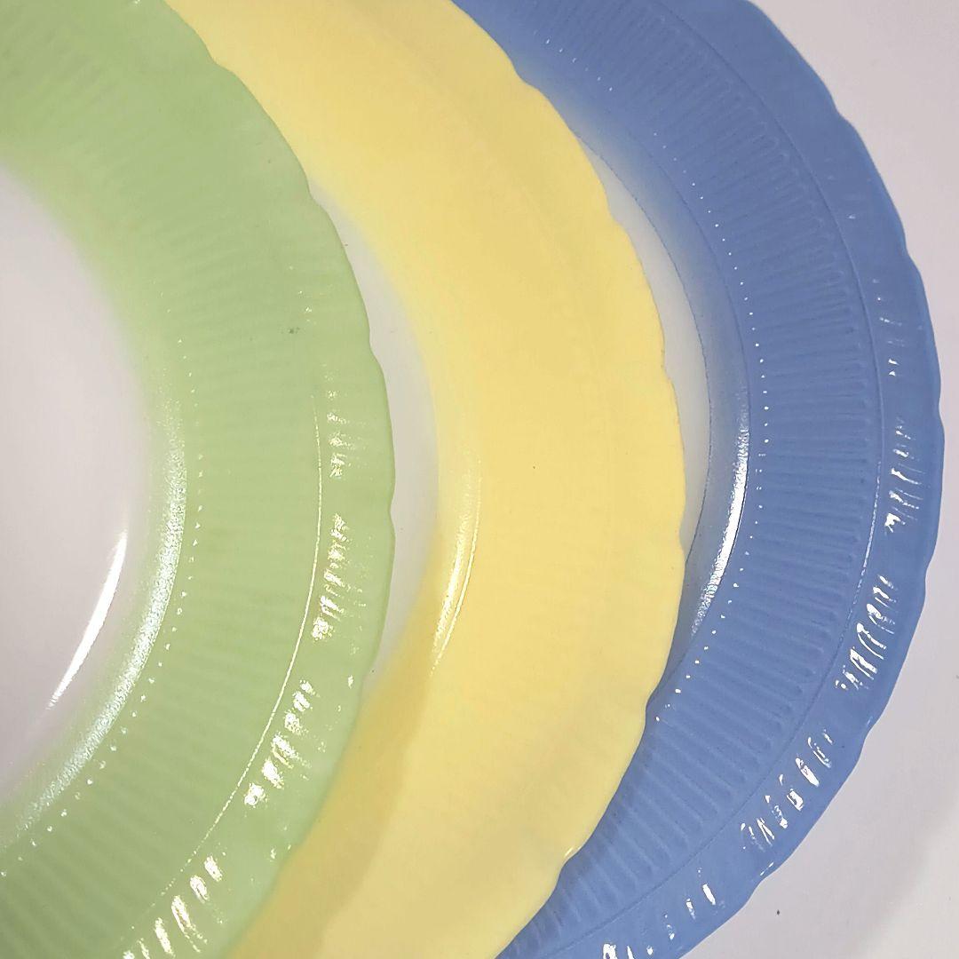 ビンテージ ペタルウェア マクベスエバンス ミルクガラス ディナー