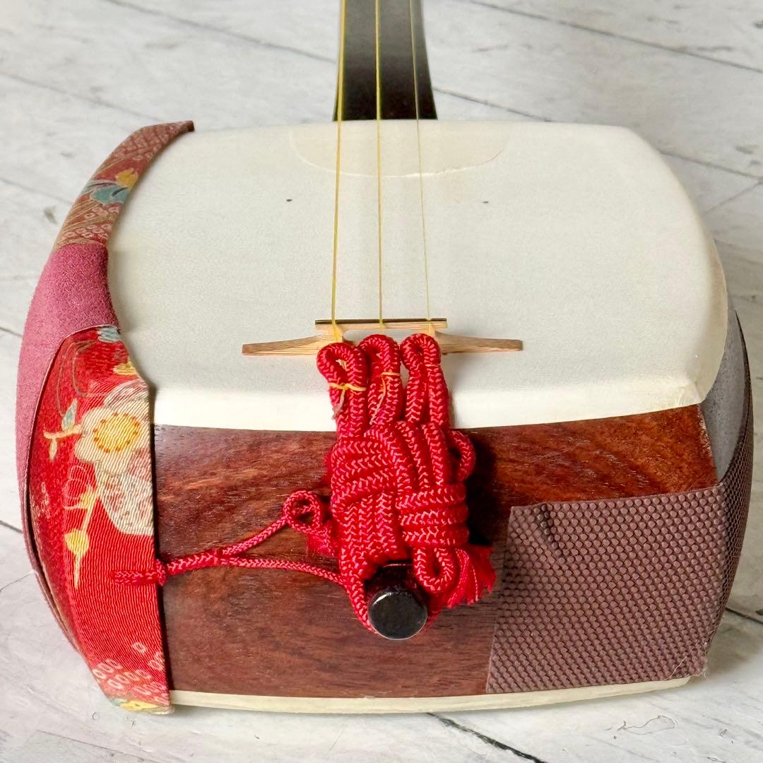 中棹三本継 沖縄三味線 鼈甲撥・ハードケース付き