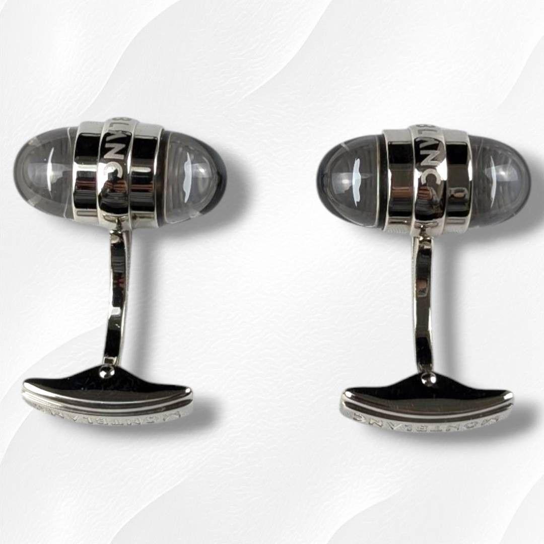 MONTBLANC モンブラン カフスボタン カフリンクス シルバーxクリア