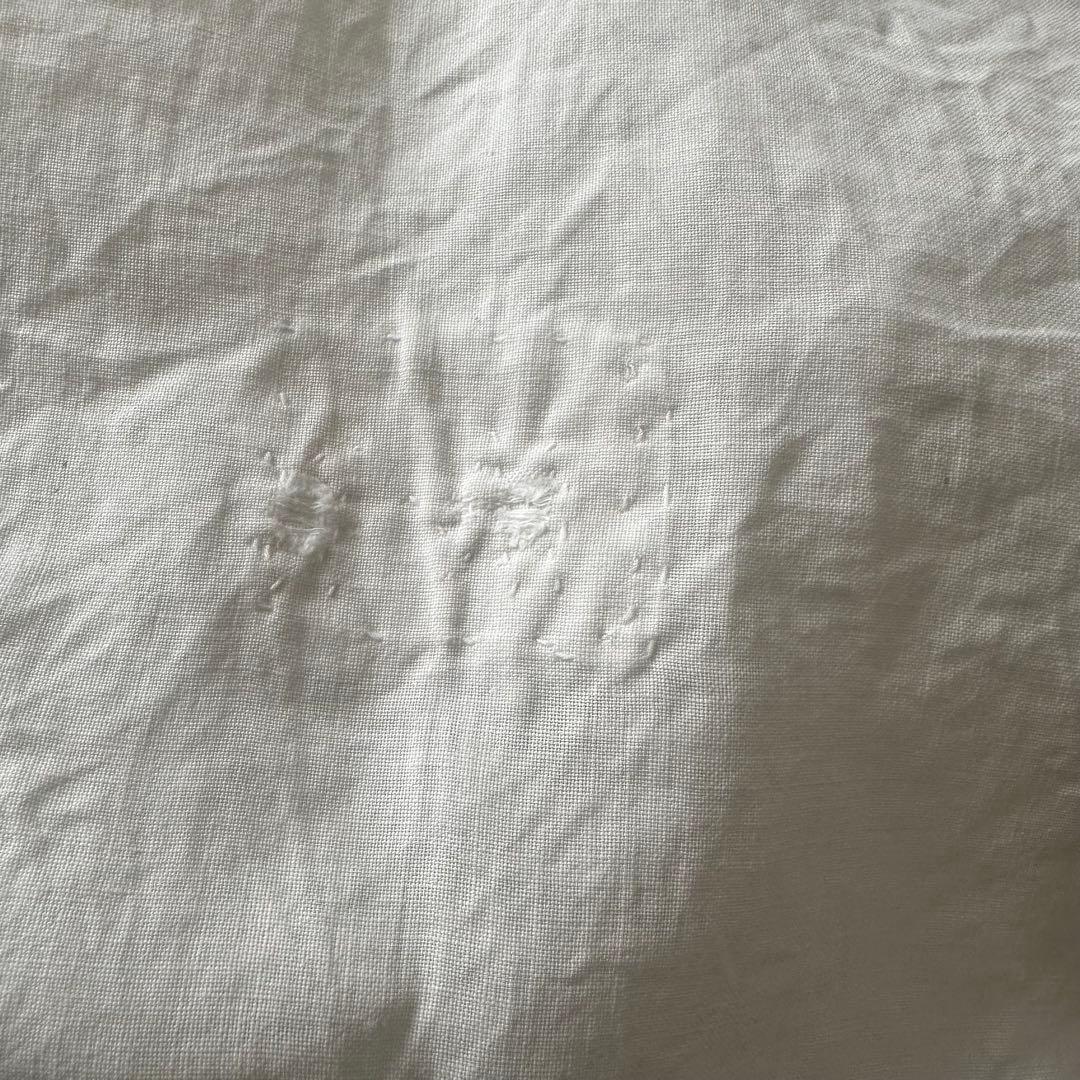 古道具/大判白磁リングの古布カーテン 幅165㎝×丈200㎝