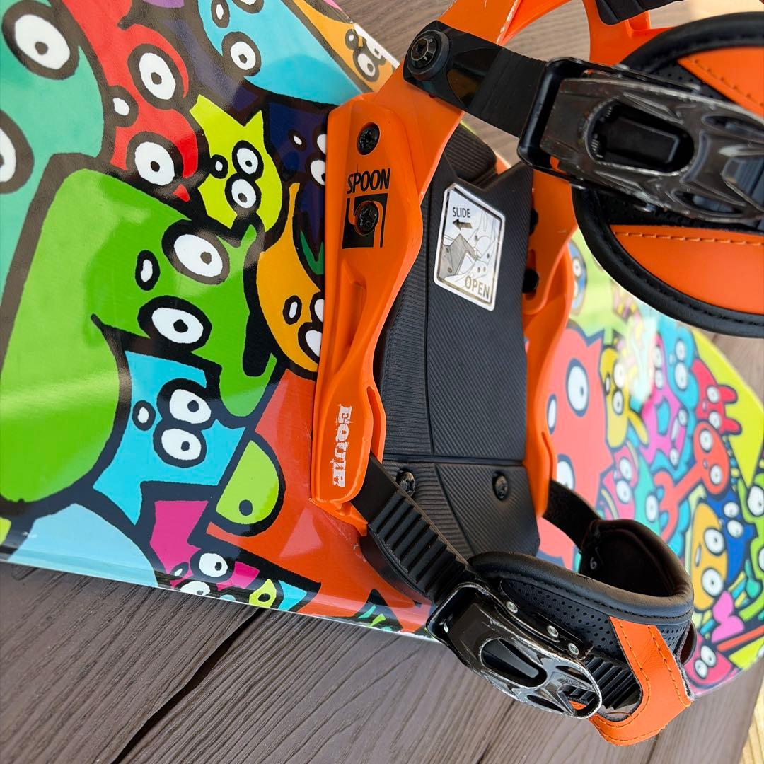 カラフルキャラクター スノーボード ビンディングセット