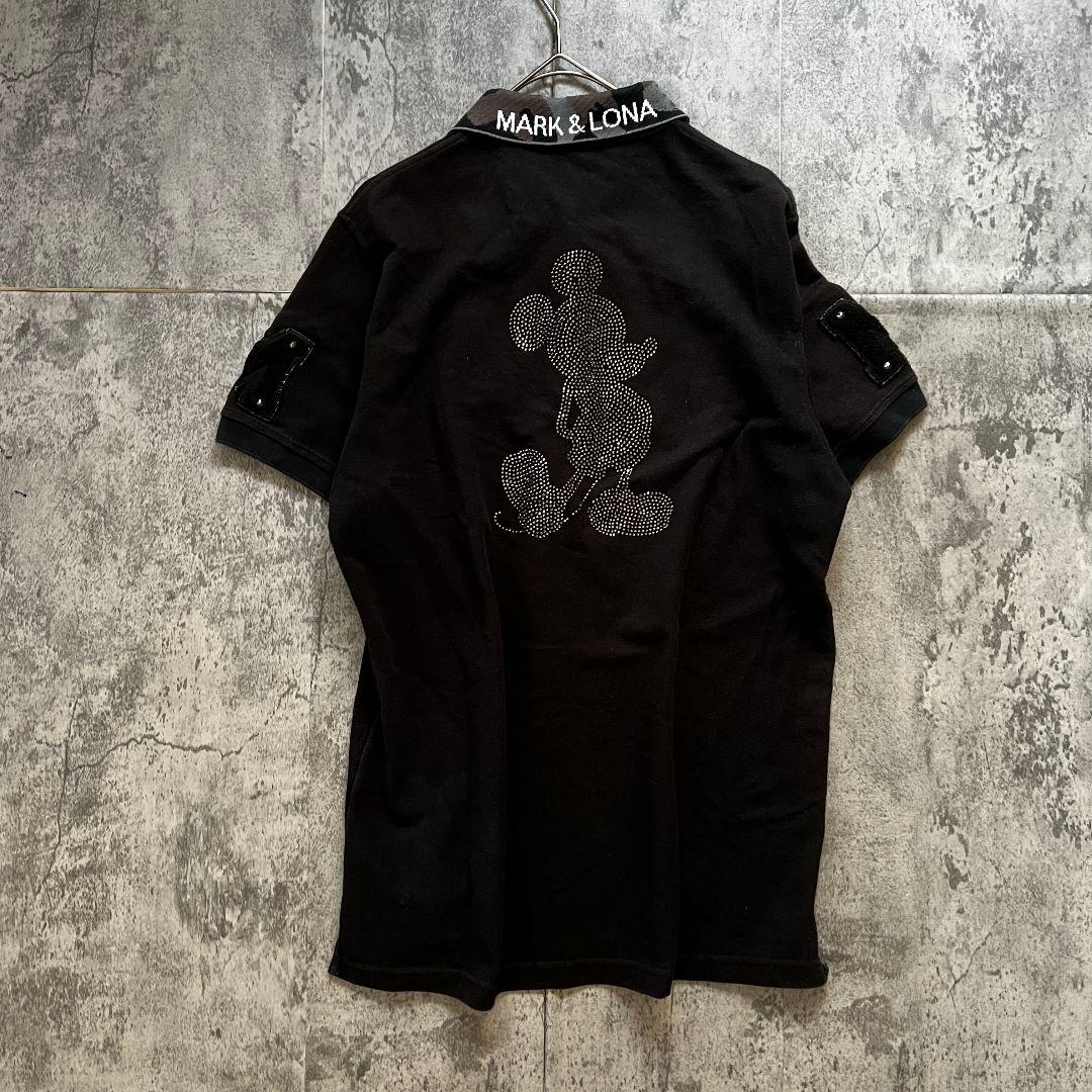 マークアンドロナ×ディズニー】（XL）ポロシャツ フェードミッキー