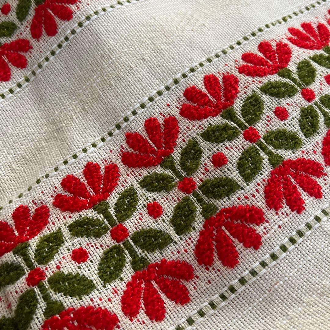 vintage 70s France 刺繍カーテン 2枚組 オーダー】【形状記憶】遮光カーテン(ステッチ刺繍柄) - インテリアの