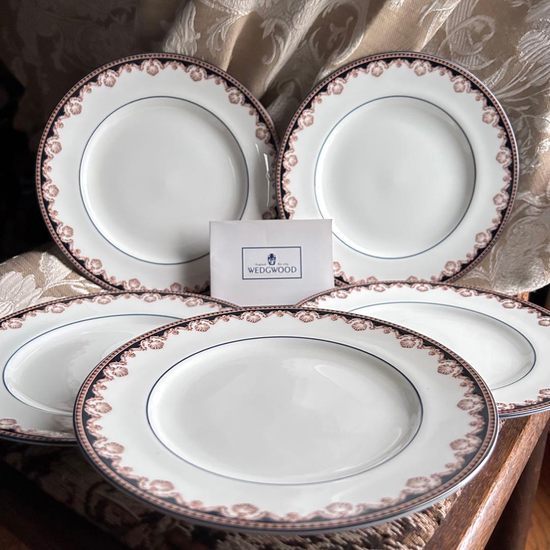 英国製 黒壺 【MEDICI】デザートプレート 5枚 ELIOS FINEZZA エリオス フィネッツァ デザートプレート 23cmクリーム