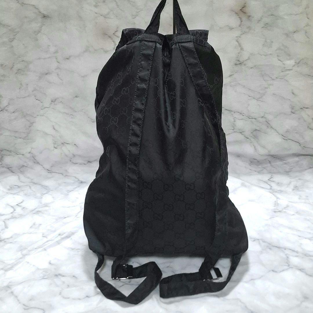 《希少》GUCCI ナイロン リュックサック レザー　クマ　マスコット　GG